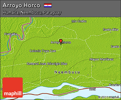 Physical 3D Map of Arroyo Horco