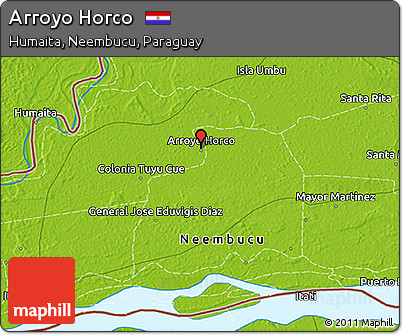 Physical 3D Map of Arroyo Horco