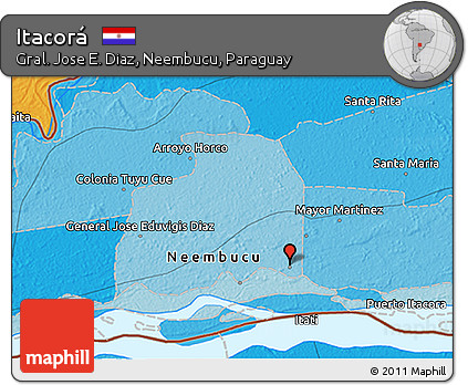 Political 3D Map of Itacorá