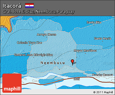 Political 3D Map of Itacorá