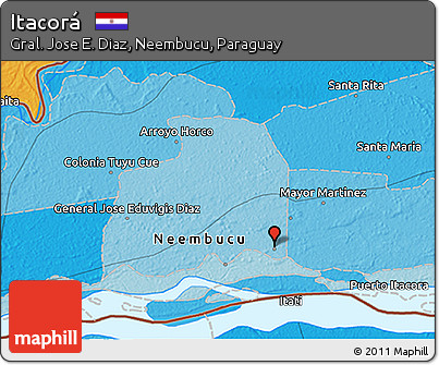 Political 3D Map of Itacorá