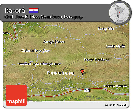 Satellite 3D Map of Itacorá
