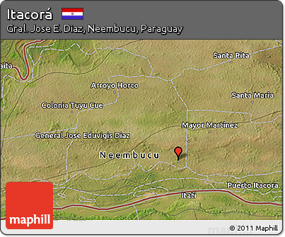 Satellite 3D Map of Itacorá