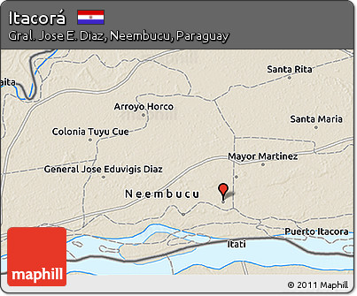 Shaded Relief 3D Map of Itacorá