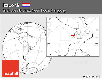 Blank Location Map of Itacorá