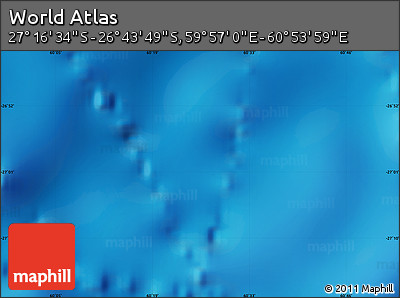 Physical Map of the Area around 27° 0' 12" S, 60° 25' 29" E