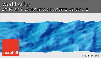 Physical Panoramic Map of the Area around 27° 0' 12" S, 62° 7' 30" E