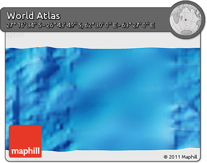 Physical 3D Map of the Area around 27° 0' 12" S, 62° 58' 30" E