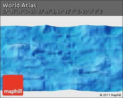 Physical 3D Map of the Area around 27° 0' 12" S, 64° 40' 30" E