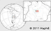 Blank Location Map of the area around 27° 0' 12" S, 64° 31' 30" W