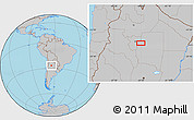 Gray Location Map of the area around 27° 0' 12" S, 64° 31' 30" W