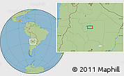 Savanna Style Location Map of the area around 27° 0' 12" S, 64° 31' 30" W