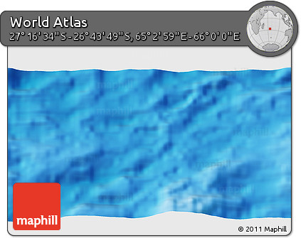 Physical 3D Map of the Area around 27° 0' 12" S, 65° 31' 30" E