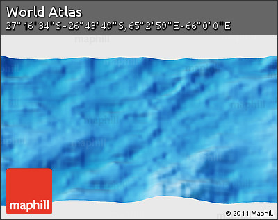 Physical 3D Map of the Area around 27° 0' 12" S, 65° 31' 30" E