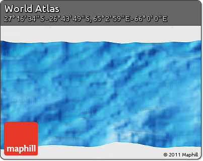 Physical 3D Map of the Area around 27° 0' 12" S, 65° 31' 30" E