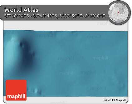 Satellite 3D Map of the Area around 27° 0' 12" S, 6° 1' 30" E
