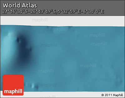 Satellite 3D Map of the Area around 27° 0' 12" S, 6° 1' 30" E