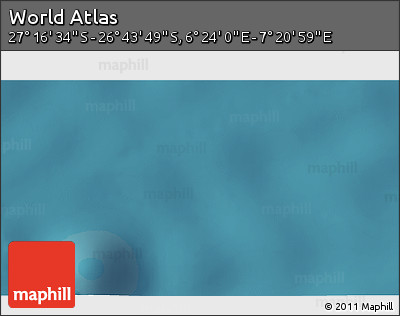 Satellite 3D Map of the Area around 27° 0' 12" S, 6° 52' 30" E