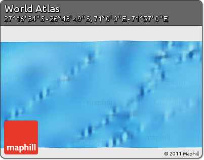 Physical 3D Map of the Area around 27° 0' 12" S, 71° 28' 29" E