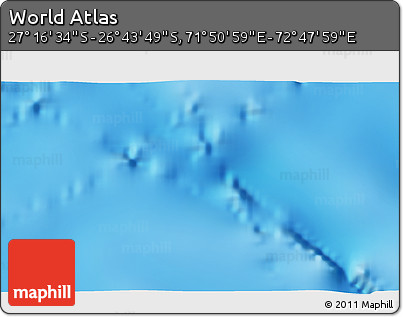 Physical 3D Map of the Area around 27° 0' 12" S, 72° 19' 29" E