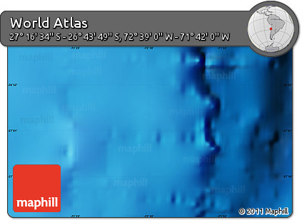 Physical Map of the Area around 27° 0' 12" S, 72° 10' 30" W