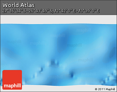 Physical 3D Map of the Area around 27° 0' 12" S, 73° 10' 30" E