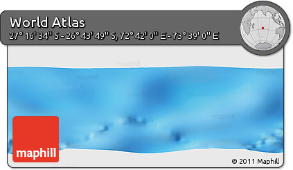 Physical Panoramic Map of the Area around 27° 0' 12" S, 73° 10' 30" E