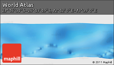 Physical Panoramic Map of the Area around 27° 0' 12" S, 73° 10' 30" E