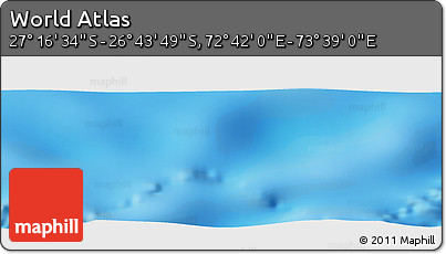 Physical Panoramic Map of the Area around 27° 0' 12" S, 73° 10' 30" E