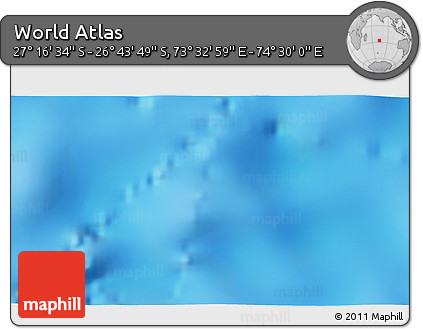 Physical 3D Map of the Area around 27° 0' 12" S, 74° 1' 30" E