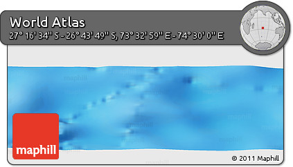Physical Panoramic Map of the Area around 27° 0' 12" S, 74° 1' 30" E