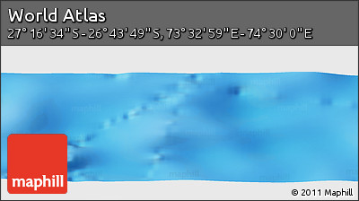 Physical Panoramic Map of the Area around 27° 0' 12" S, 74° 1' 30" E