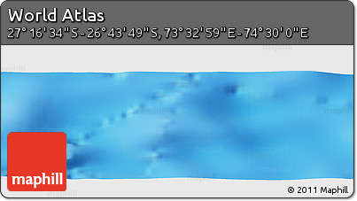 Physical Panoramic Map of the Area around 27° 0' 12" S, 74° 1' 30" E