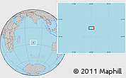 Gray Location Map of the area around 27° 0' 12" S, 74° 52' 30" E