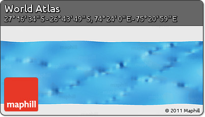 Physical Panoramic Map of the Area around 27° 0' 12" S, 74° 52' 30" E