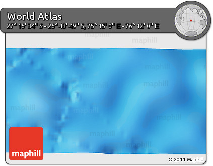 Physical 3D Map of the Area around 27° 0' 12" S, 75° 43' 29" E