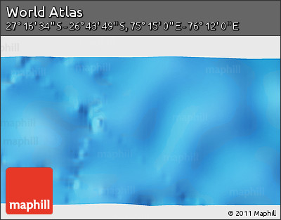 Physical 3D Map of the Area around 27° 0' 12" S, 75° 43' 29" E