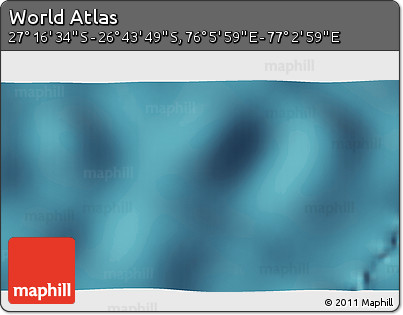 Satellite 3D Map of the Area around 27° 0' 12" S, 76° 34' 29" E