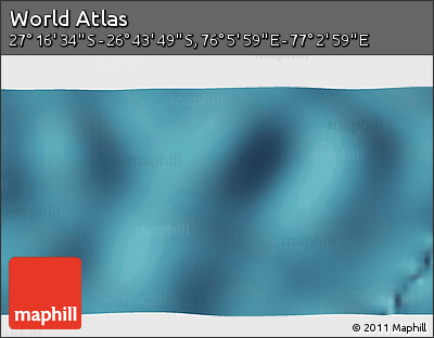 Satellite 3D Map of the Area around 27° 0' 12" S, 76° 34' 29" E