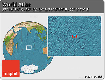 Satellite Location Map of the Area around 27° 0' 12" S, 76° 34' 29" E