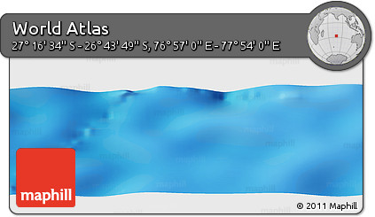 Physical Panoramic Map of the Area around 27° 0' 12" S, 77° 25' 30" E