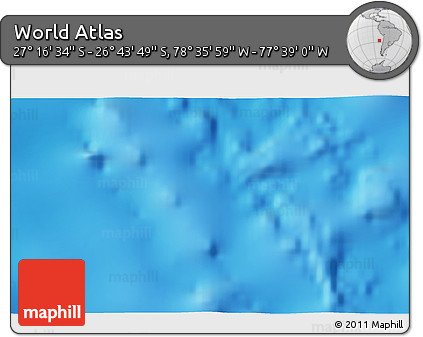 Physical 3D Map of the Area around 27° 0' 12" S, 78° 7' 30" W