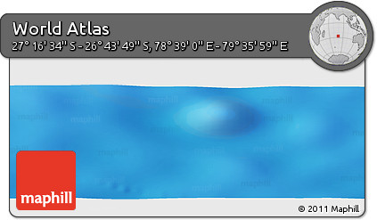 Physical Panoramic Map of the Area around 27° 0' 12" S, 79° 7' 30" E