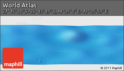 Physical Panoramic Map of the Area around 27° 0' 12" S, 79° 7' 30" E