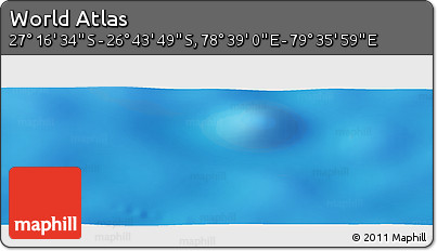 Physical Panoramic Map of the Area around 27° 0' 12" S, 79° 7' 30" E