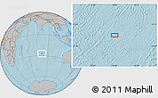 Gray Location Map of the area around 27° 0' 12" S, 79° 58' 29" E, hill shading