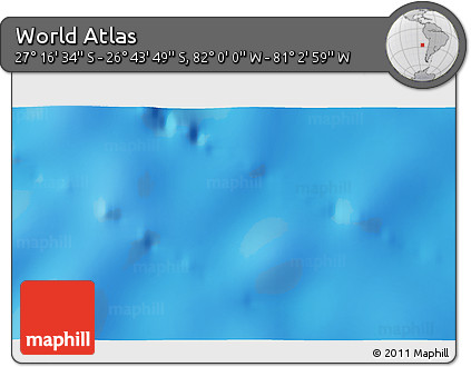 Physical 3D Map of the Area around 27° 0' 12" S, 81° 31' 30" W