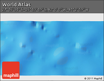 Physical 3D Map of the Area around 27° 0' 12" S, 81° 31' 30" W