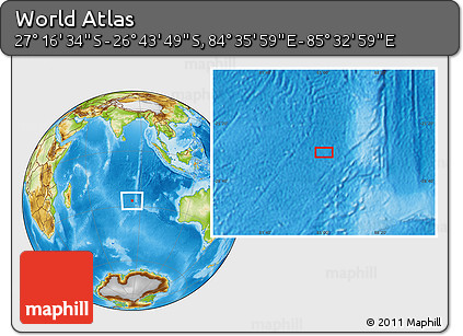 Physical Location Map of the Area around 27° 0' 12" S, 85° 4' 29" E