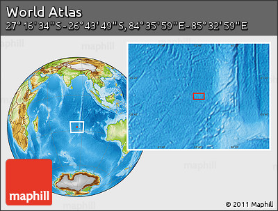 Physical Location Map of the Area around 27° 0' 12" S, 85° 4' 29" E